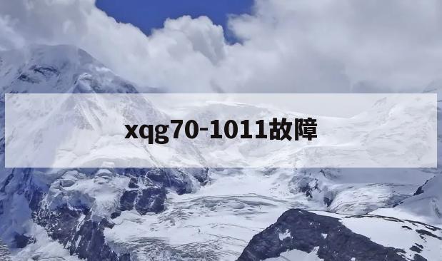 xqg70-1011故障(xqg701011不启动)